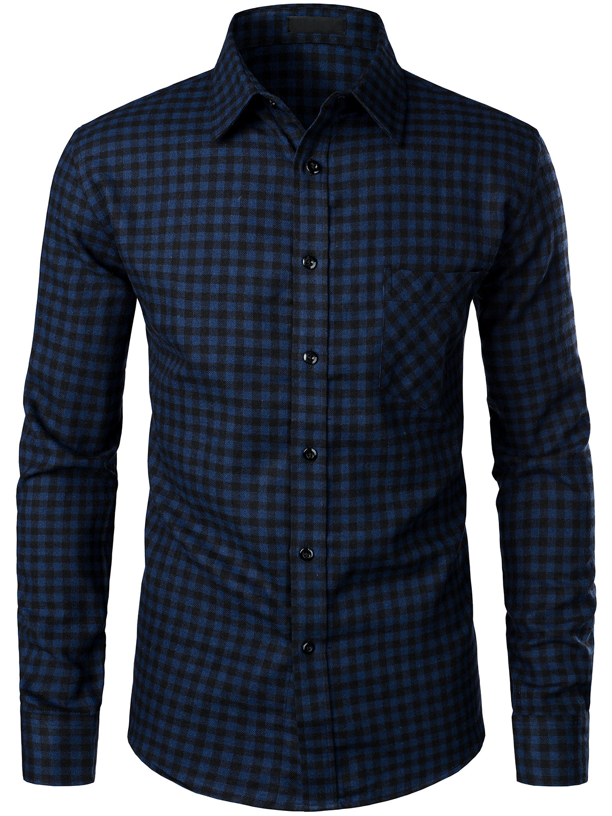 Men's Cotton Long Sleeve Plaid Shirt