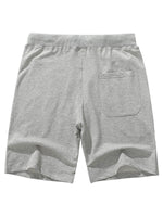 Men's Cotton Casual Solid Color Beach Jogger Breathable Sweatpant Short