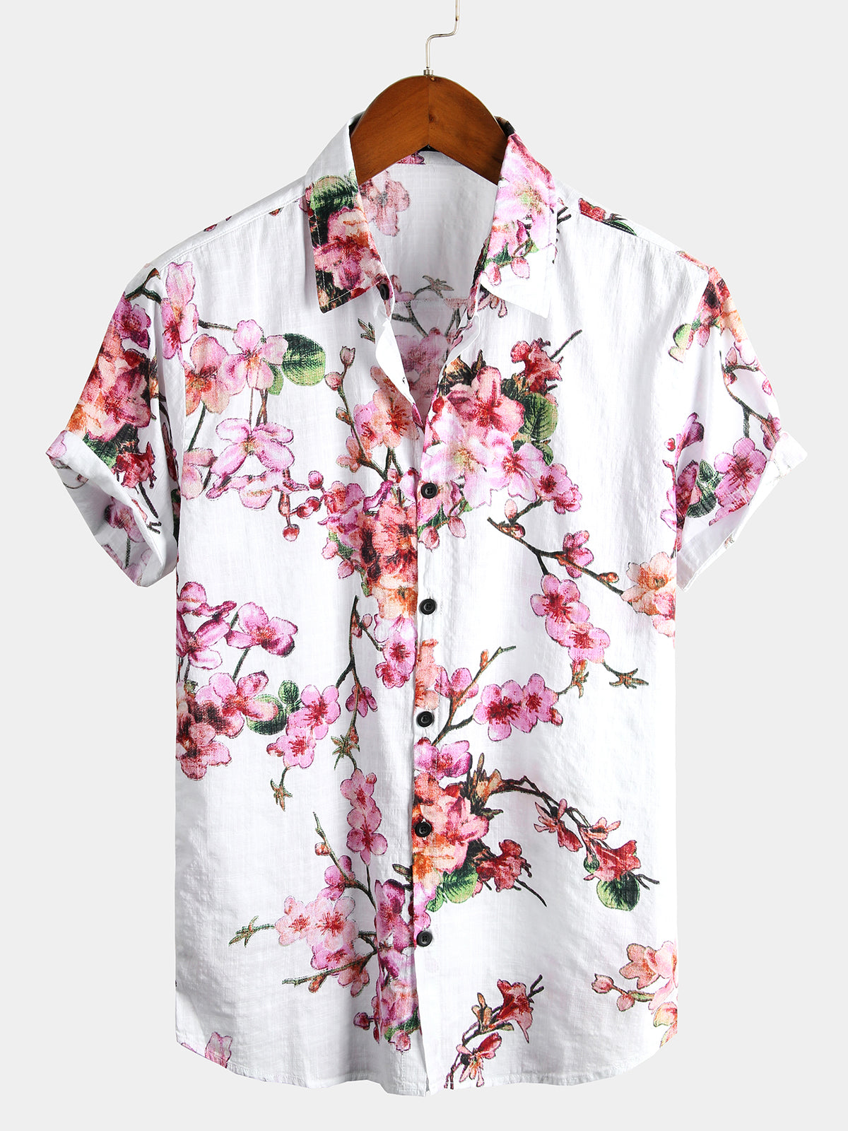 Men's Floral Cotton Tropical Hawaiian Shirt – Atlanl