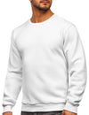 Men's Round Collar Fall Winter Warm Long Sleeve Fleece Sweatshirt