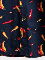 Men's Pepper Print Cotton Tropical Hawaiian Shirt