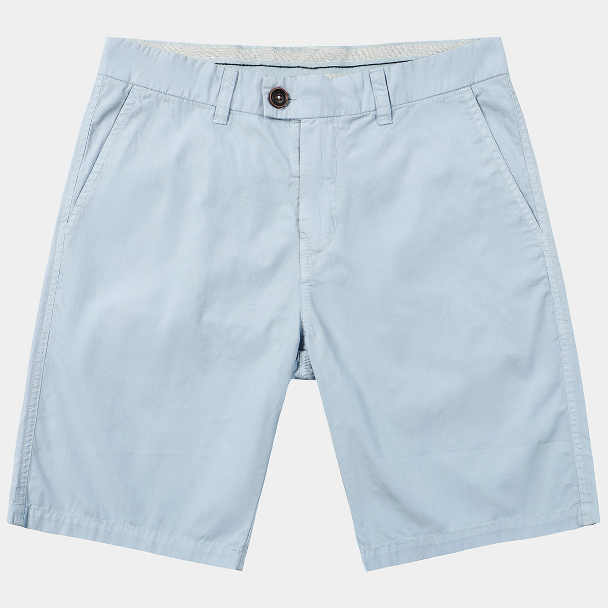 Men's Light Blue Summer Casual Breathable Beach Cotton Shorts