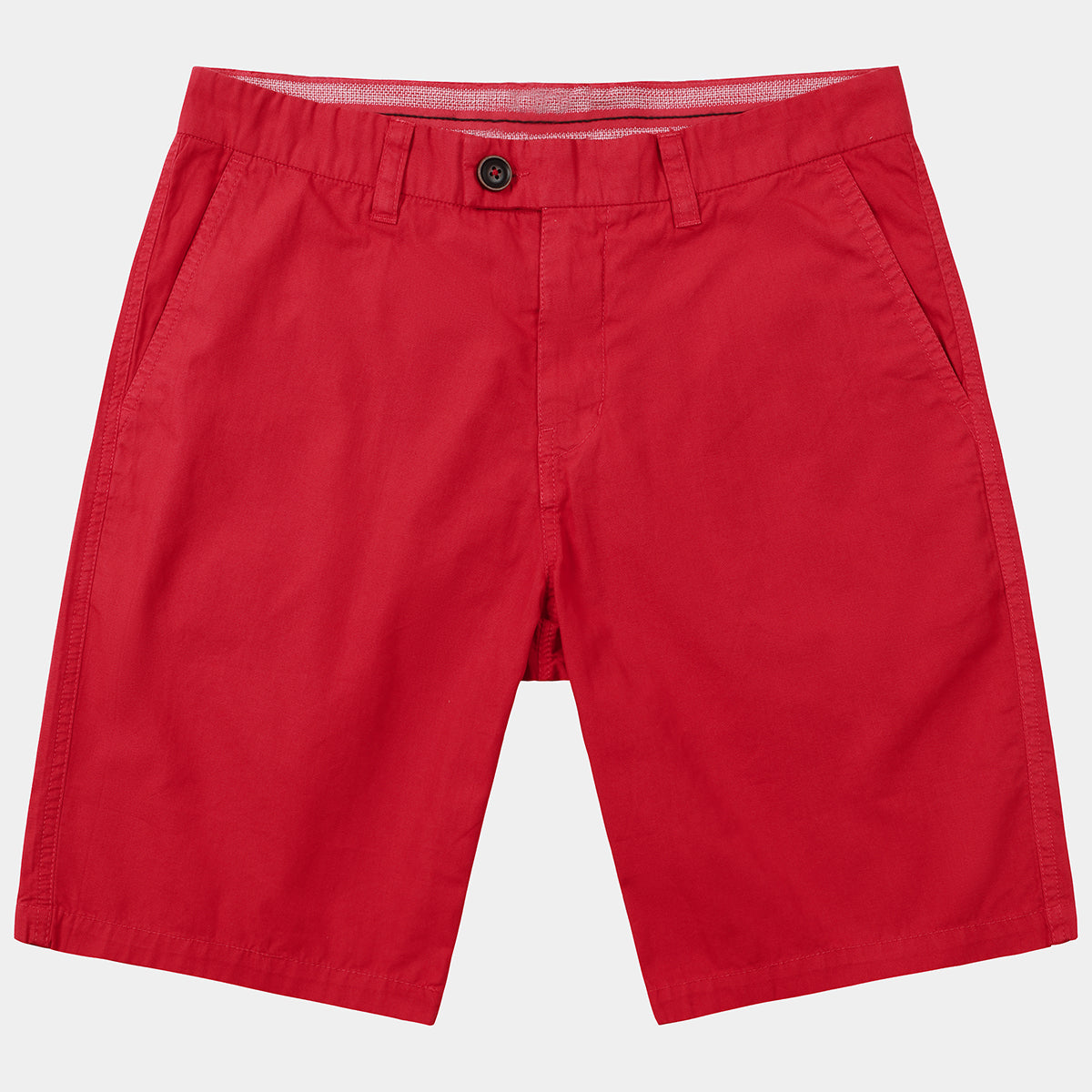 Men's Red Summer Casual Breathable Cotton Chino Shorts