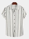 Bundle Of 3 | Men's Vintage Paisley Print 70s Button Up Boho Retro Tribal Short Sleeve Shirt