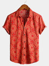 Bundle Of 2 | Men's Cotton Leisure Vintage 70s Short Sleeve Shirt