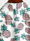 Men's Holiday Tropical Pineapple Print Pocket Cotton Shirt