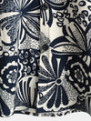 Men's Beach Hawaiian Cotton Holiday Flower Print Button Up Navy Blue Floral Short Sleeve Shirt