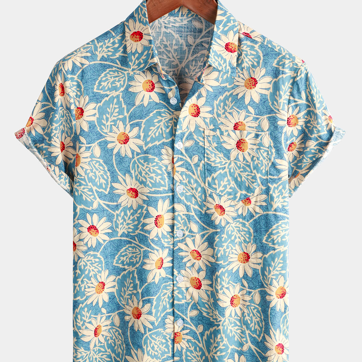 Short Sleeves Button Up Cotton Aloha Friday Shirt