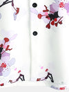 Men's Floral Print Lapel Button Holiday Short Sleeve Shirt