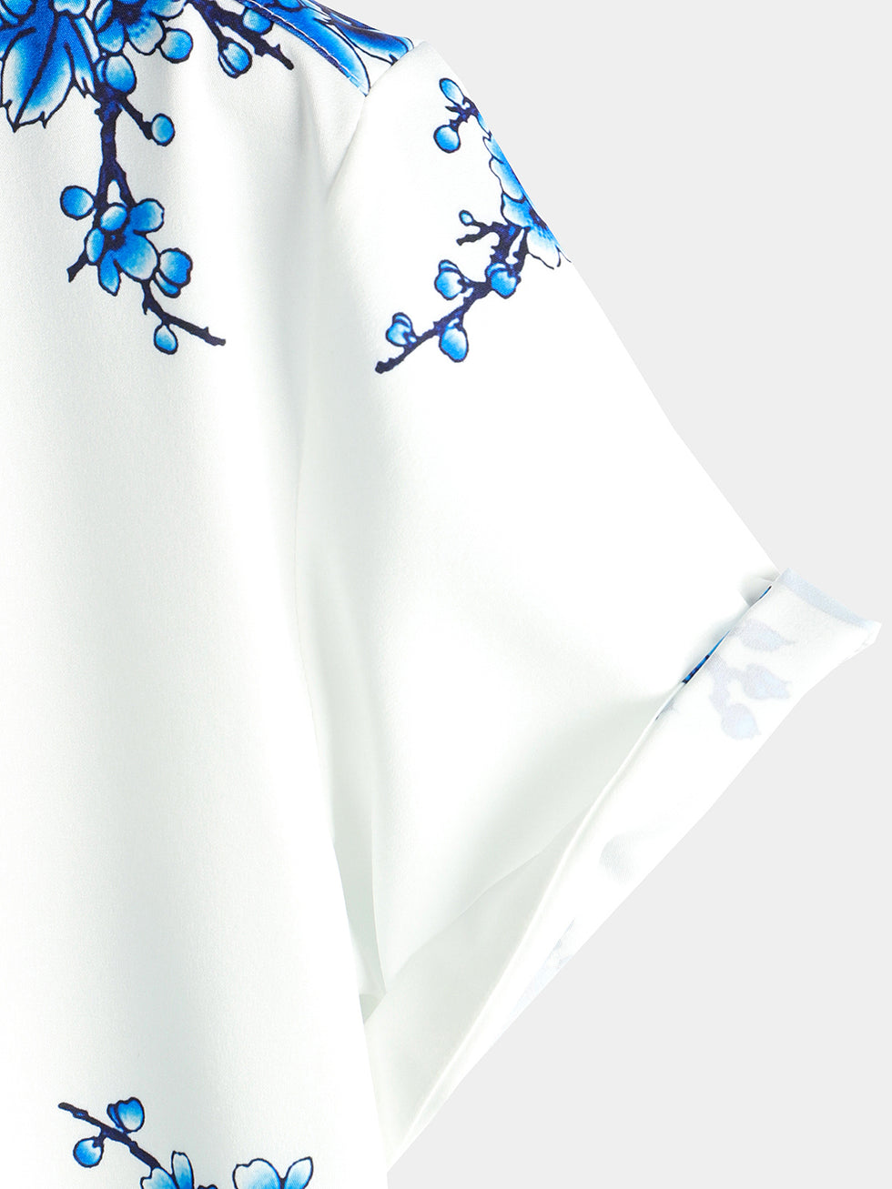 Men's Floral Print Short Sleeve Button Down Casual Shirt