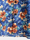 Men's Summer Floral Print Beach Resort Holiday Cotton Aloha Short Sleeve Hawaiian Shirt