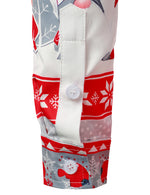 Men's Holiday Striped Long Sleeve Vacation Cute Gnome Christmas Shirt