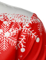 Men's Snow Santa Funny Long Sleeve Christmas Vacation Button Shirt
