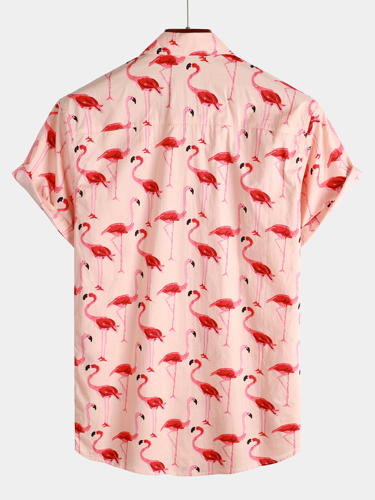Men's Flamingo Print Short Sleeve Hawaiian Shirt – Atlanl