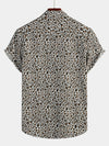 Men's Rock Leopard Print Short Sleeve Shirt