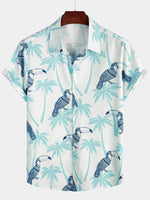 Men's Holiday Animal Print Short Sleeve Shirt