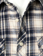 Men's Flannel Double Pocket Checkered Button Up Long Sleeve Casual Plaid Shirt