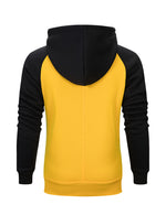 Men's Color Block Long Sleeve Pullover Hoodie With Pocket