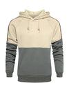 Men's Color Block Outdoor Casual Long Sleeve Pullover Hoodie Sweatshirts