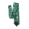 Men's Santa and Elk Funny Holiday Neckties Green Christmas Tie