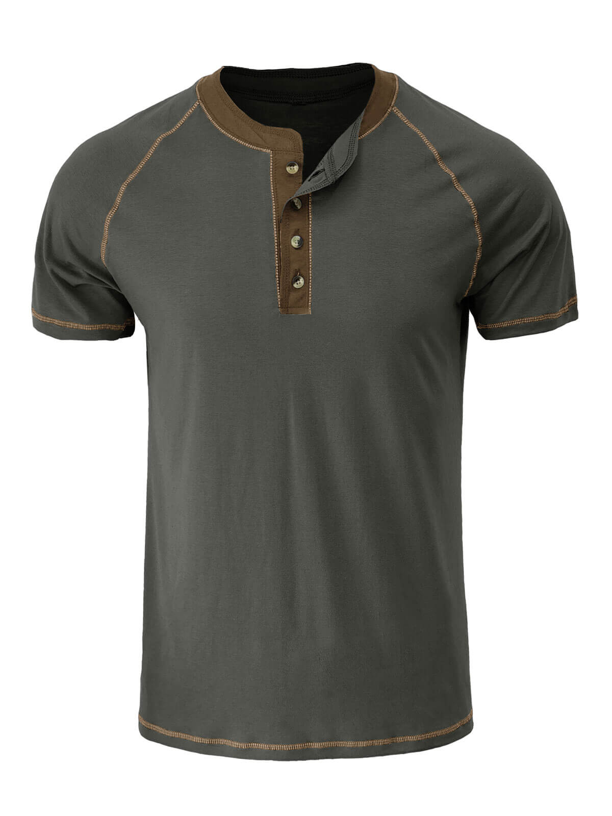 Men's Breathable Casual Solid Color Summer Short Sleeve T-Shirt