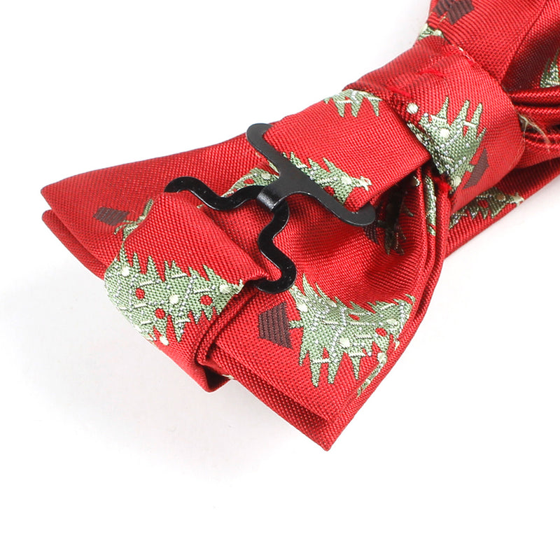 Men's Christmas Tree Holiday Red Festival Bow Tie