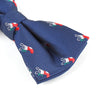 Men's Christmas Socks Holiday Blue Festival Bow Tie