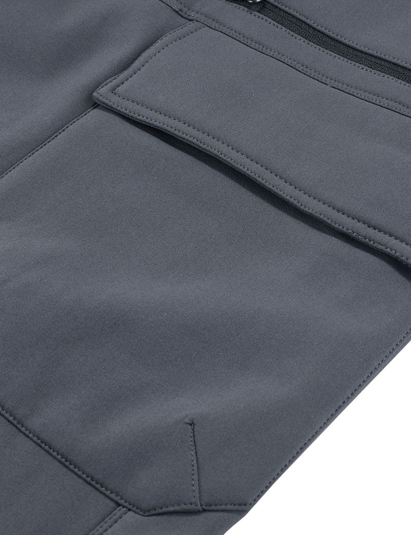 Men's Windproof Fleece Thickened  Outdoor Work Hiking Trousers Multi-Pocket Sport Cargo Pants