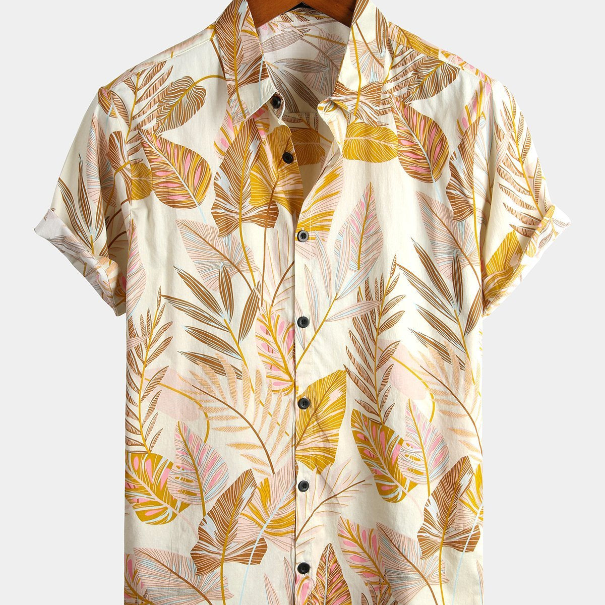Men's Floral Print Cotton Casual & Breathable Tropical Hawaiian Shirt