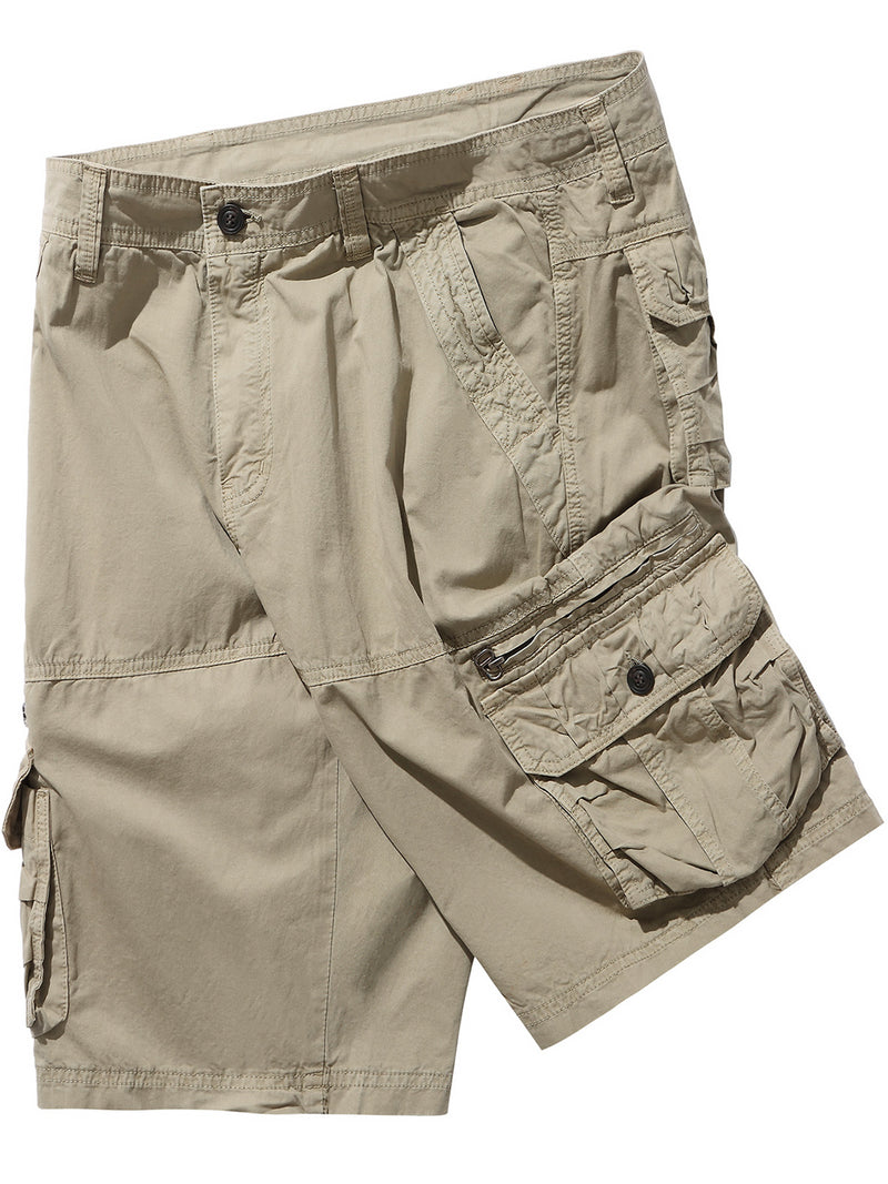 Men's Solid Color Casual Outdoor Cotton Shorts
