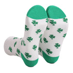 St. Patrick's Day Funny Shamrock Print Festival Party Holiday Green Cotton Socks