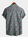 Bundle Of 4 | Men's Breathable Cotton Retro Short Sleeve Summer Shirts