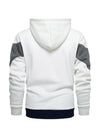 Men's Color Block Long Sleeve Sweatshirt Casual Full- Zip Hoodie