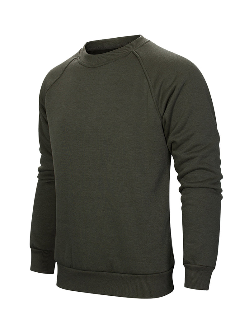 Men's Casual Classic Solid Long Sleeve Fall Winter Sweatshirt