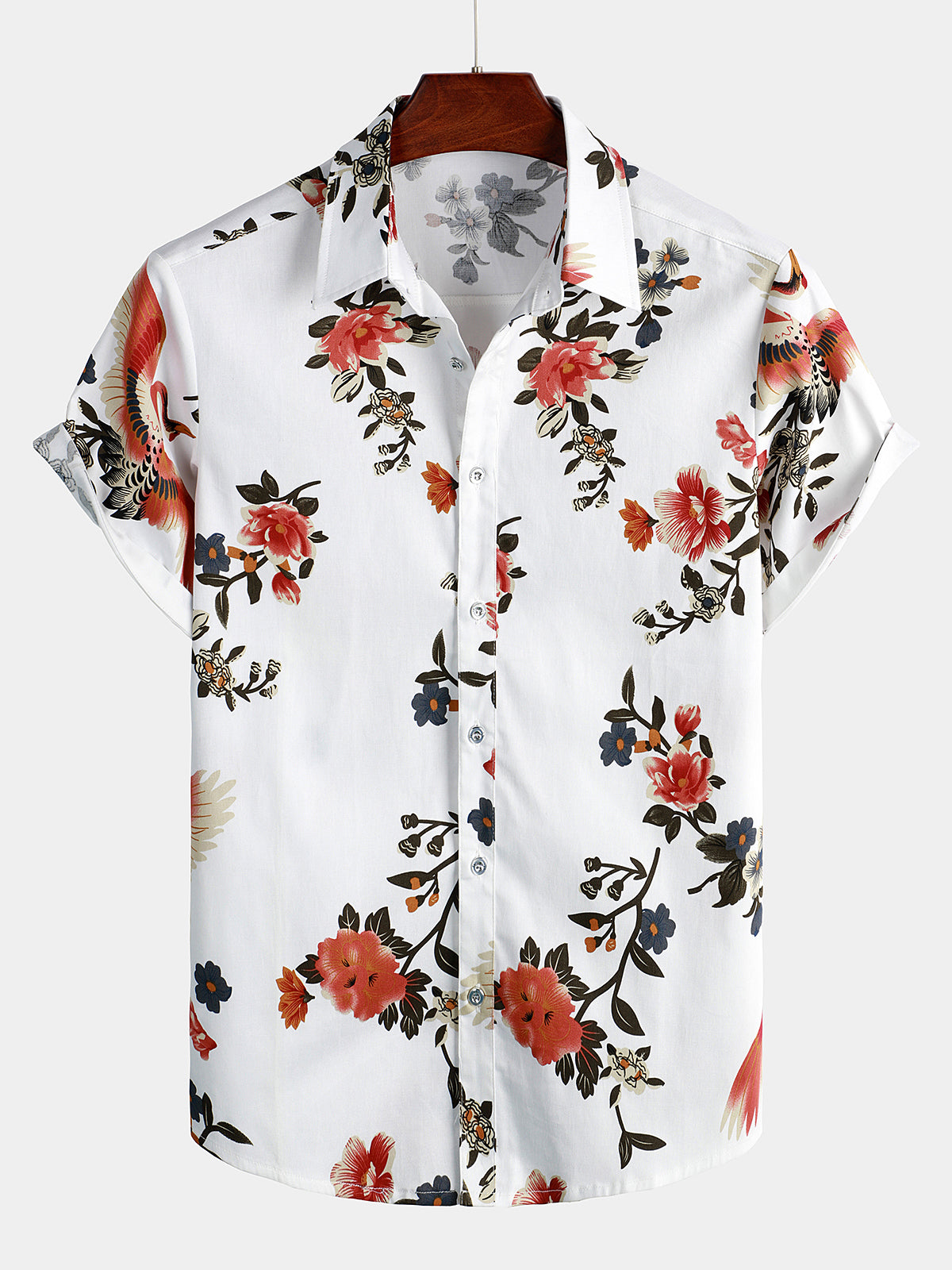 Men's Casual Floral Print Short Sleeve Shirt – Atlanl