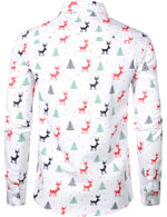 Bundle Of 3 | Men's Christmas Santa Button Up Long Sleeve Shirt