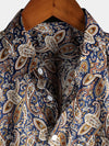 Men's Vintage Paisley Pocket Holiday Cotton Short Sleeve Shirt