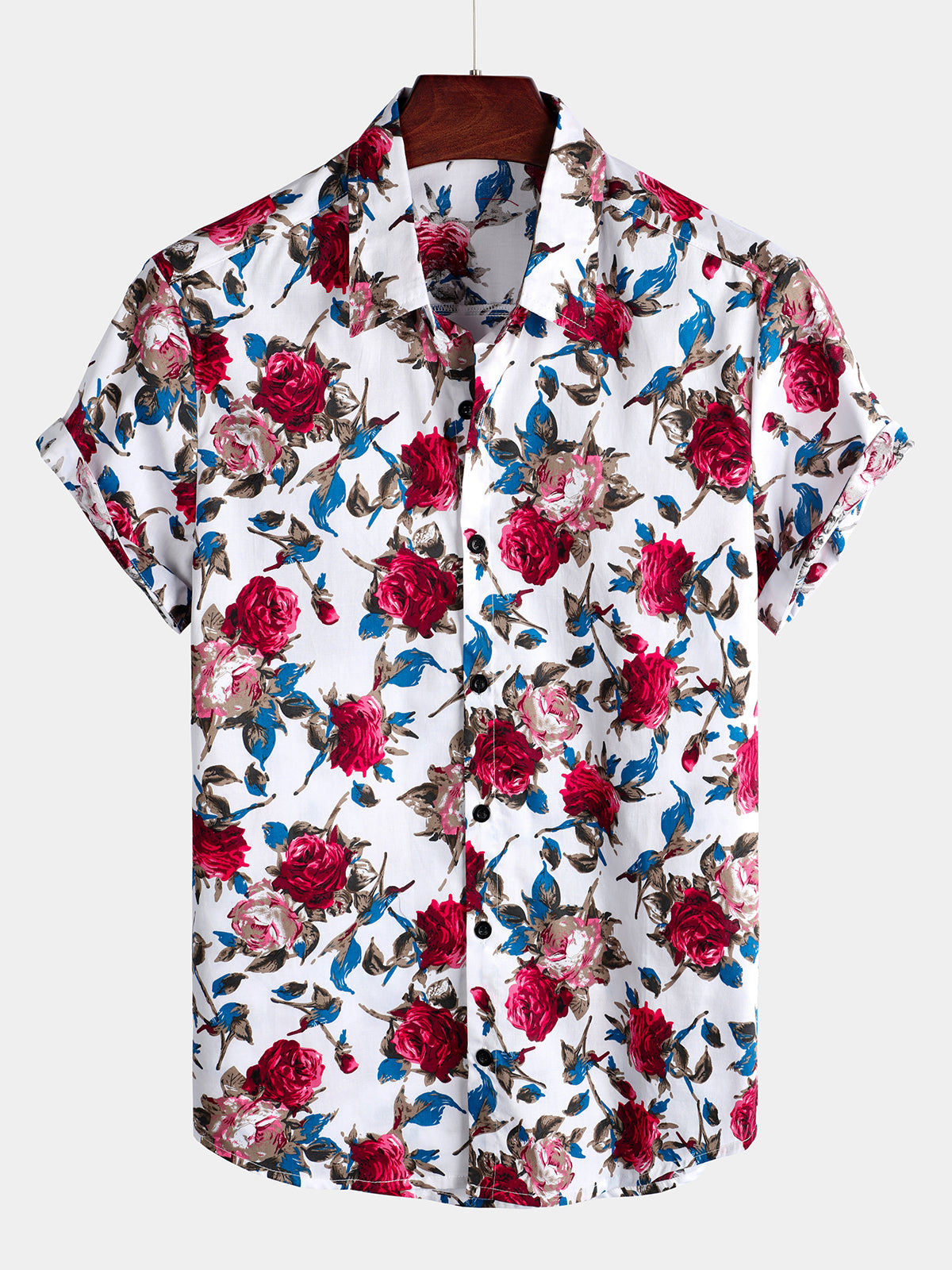 Men's Floral Tropical Hawaii Cotton Shirt