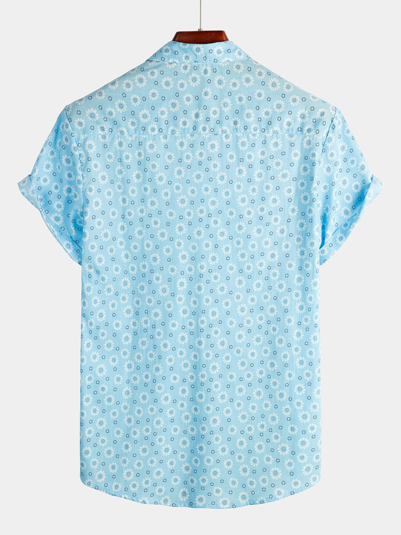 Men's Floral Tropical Hawaiian Short Sleeve Shirt Shirt