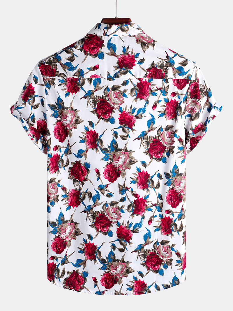 Men's Floral Tropical Hawaii Cotton Shirt – Atlanl