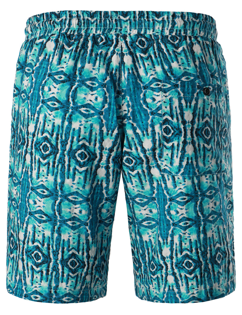 Men's Summer Boho Cotton Casual Retro Blue Shorts