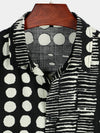 Men's Short Sleeve Polka Dots Cotton Shirt