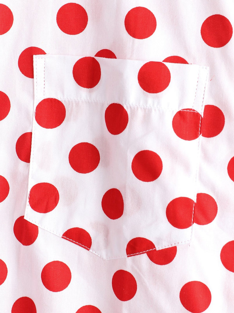 Men's Polka Dots Cotton Shirts
