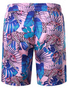 Men's Pink Casual Leopard Hawaiian Matching Shirt and Shorts Set