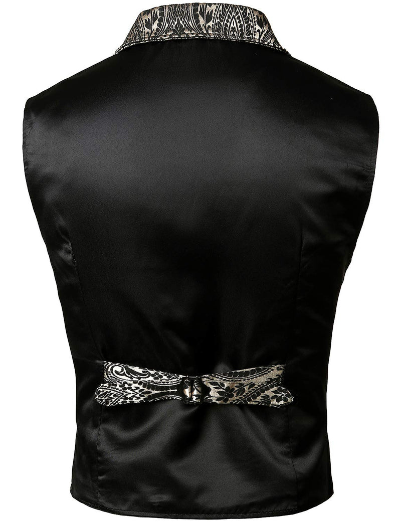 Mens Victorian Suit Vest Steampunk Gothic Waistcoat Black Vest(Multicolor)