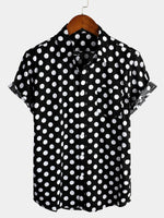 Men's Polka Dots Cotton Shirts