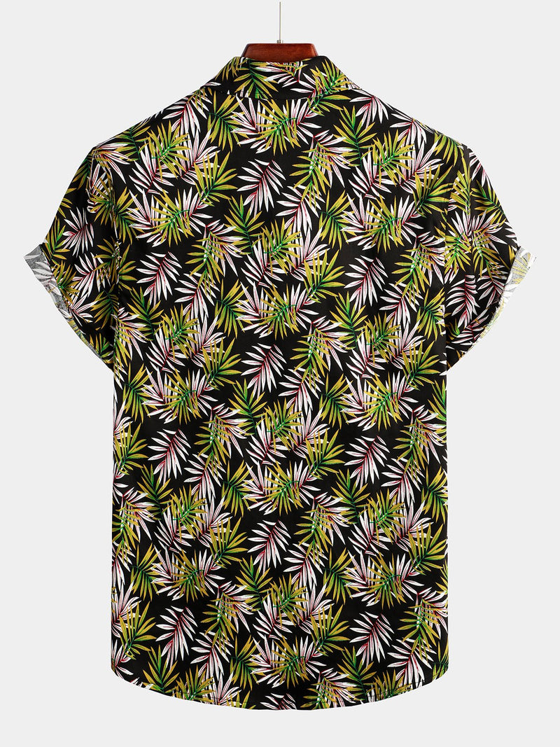 Men's Cotton Tropical Hawaiian Short Sleeve Shirt