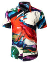 Men's Casual Colorful Hawaiian Matching Shirt and Shorts Set