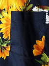Men's Vintage Sunflower Pocket Dark Blue Short Sleeve Shirt