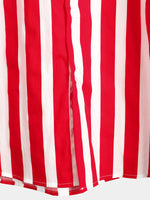 Men's Cotton American Flag Patriotic Hawaiian Short Sleeve Shirt